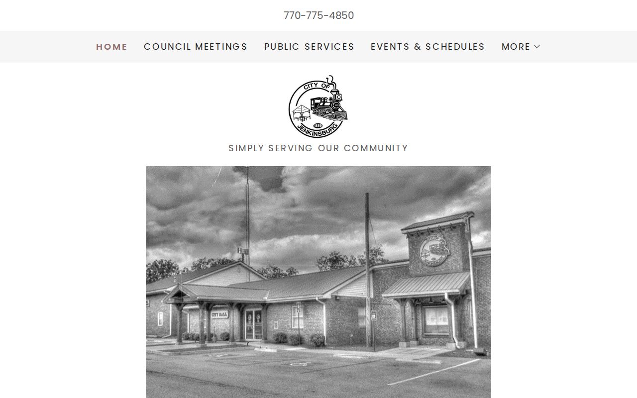 Official Jenkinsburg city website with City Hall contact information